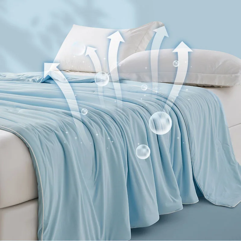 Soft Solid Cooling Quilt for Summer Breathable Soybean Fiber Air Conditioning Quilts Ultra-Thin Quilt Blanket for Naked Sleeping
Soft Solid Cooling Quilt for Summer Breathable Soybean Fiber Air Conditioning Quilts Ultra-Thin Quilt Blanket for Naked Sleeping