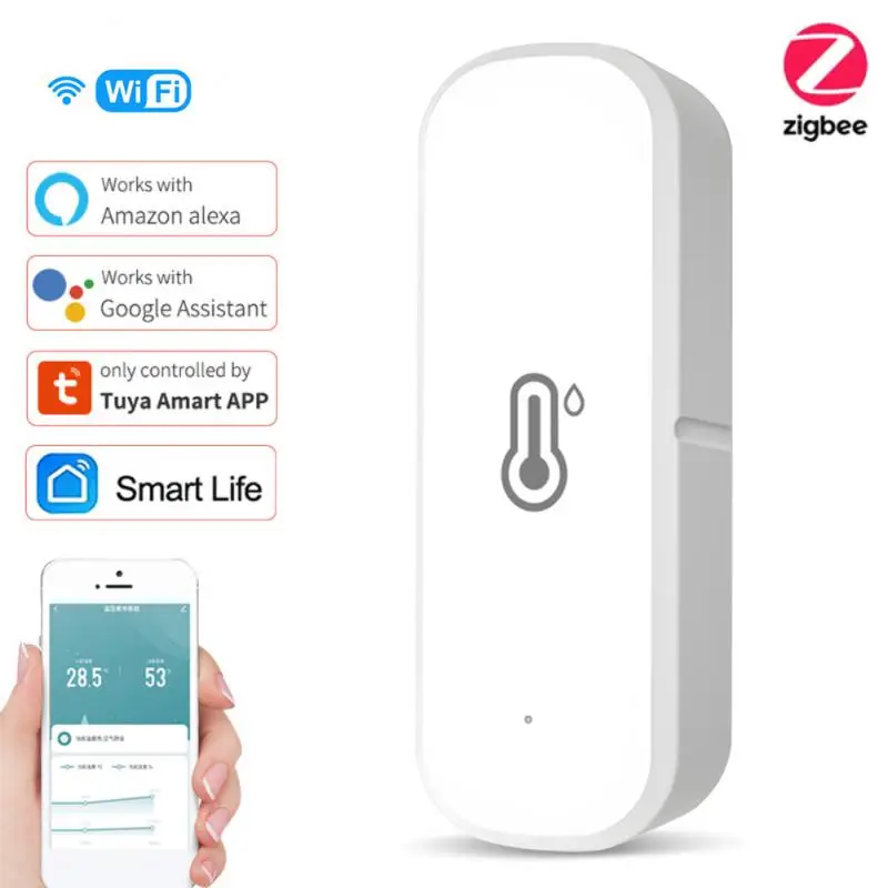 1-10pcs Wifi Zigbee Tuya Smart Temperature And Humidity Sensor Smart Home Indoor Hygrometer Control Alexa Google Home Smart Life
1-10pcs Wifi Zigbee Tuya Smart Temperature And Humidity Sensor Smart Home Indoor Hygrometer Control Alexa Google Home Smart Life
