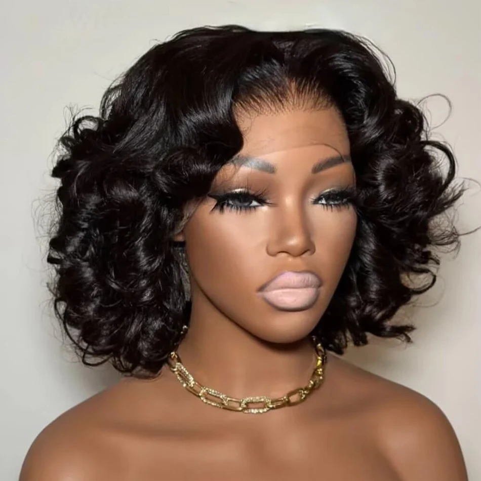 13x4 Short Curly Bob Body Wavy Wave HD Lace Front Wigs Brazilian 100% Human Hair 4x4 Transparent Lace Frontal Wig 250% Density
13x4 Short Curly Bob Body Wavy Wave HD Lace Front Wigs Brazilian 100% Human Hair 4x4 Transparent Lace Frontal Wig 250% Density