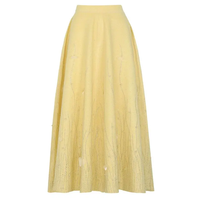 High Quality Fashionable Knitted 3D Flower Heavy Rhinestone Half Skirt Midi Skirt Elegant Spring Autumn New Style
High Quality Fashionable Knitted 3D Flower Heavy Rhinestone Half Skirt Midi Skirt Elegant Spring Autumn New Style