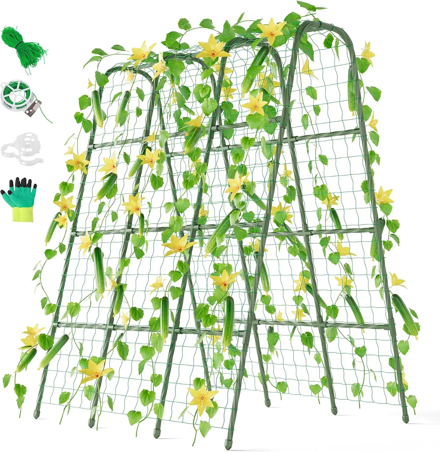 Cucumber Trellis, 63" Tall U Shape Trellis for Raised Bed, Garden Arch Trellis for Climbing Plants Outdoor, Plant Suppor
Cucumber Trellis, 63" Tall U Shape Trellis for Raised Bed, Garden Arch Trellis for Climbing Plants Outdoor, Plant Suppor