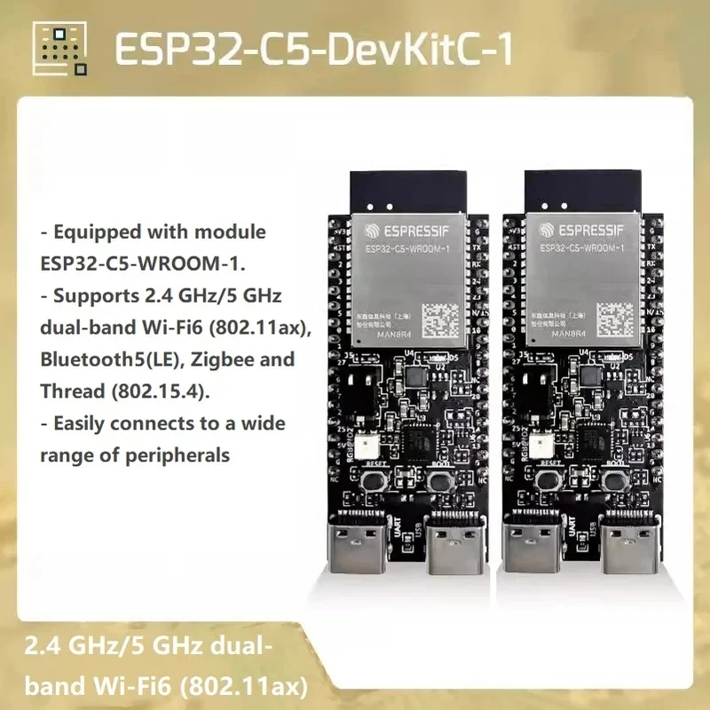 ESP32--DevKitC-1 Development Board With Dual-Band WiFi6 ESP32--WROOM-1 Module
ESP32--DevKitC-1 Development Board With Dual-Band WiFi6 ESP32--WROOM-1 Module