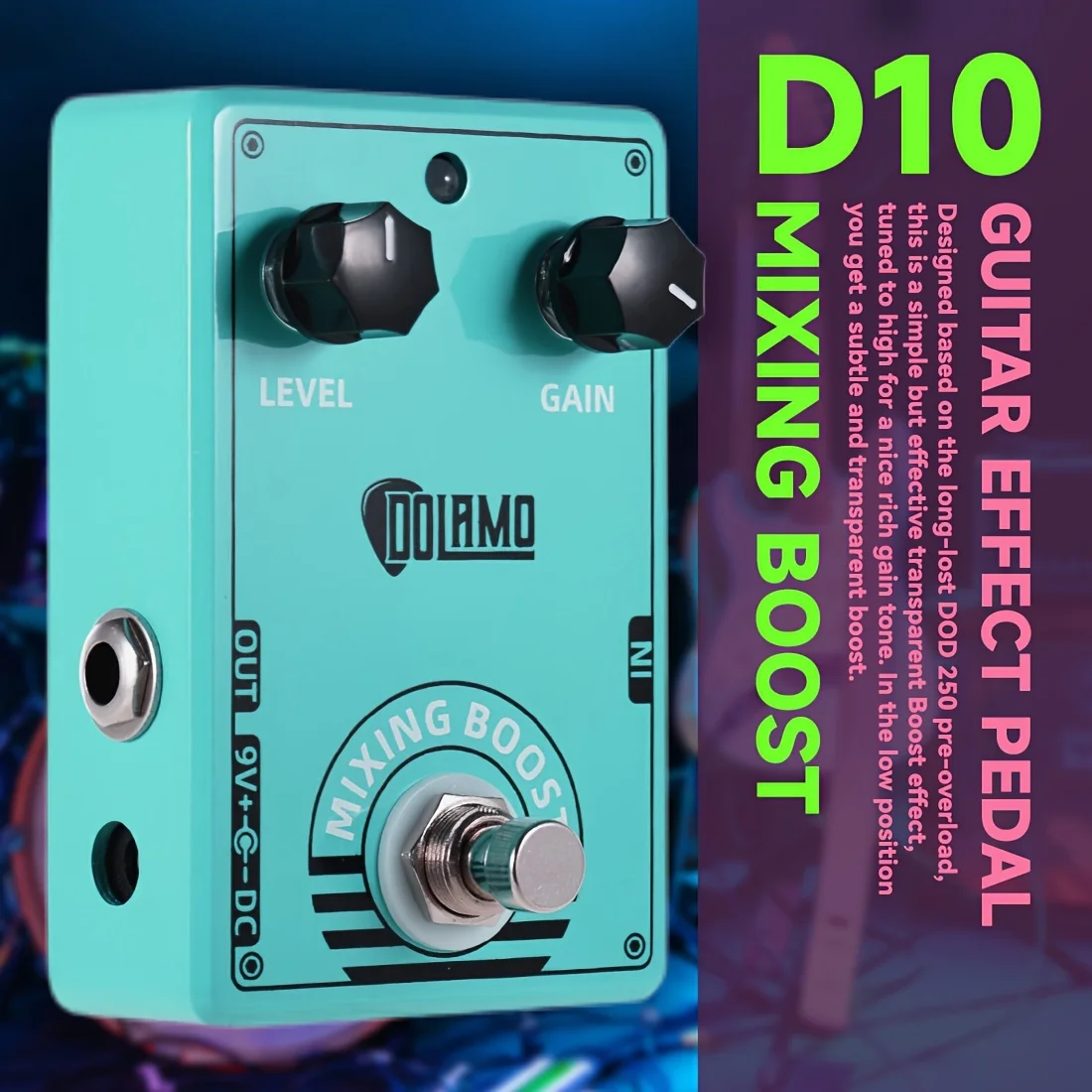 Dolamo D-10 Mixing Boost Guitar Effect Pedal Level Gain Controls Guitar Proffessional Accessorise
Dolamo D-10 Mixing Boost Guitar Effect Pedal Level Gain Controls Guitar Proffessional Accessorise