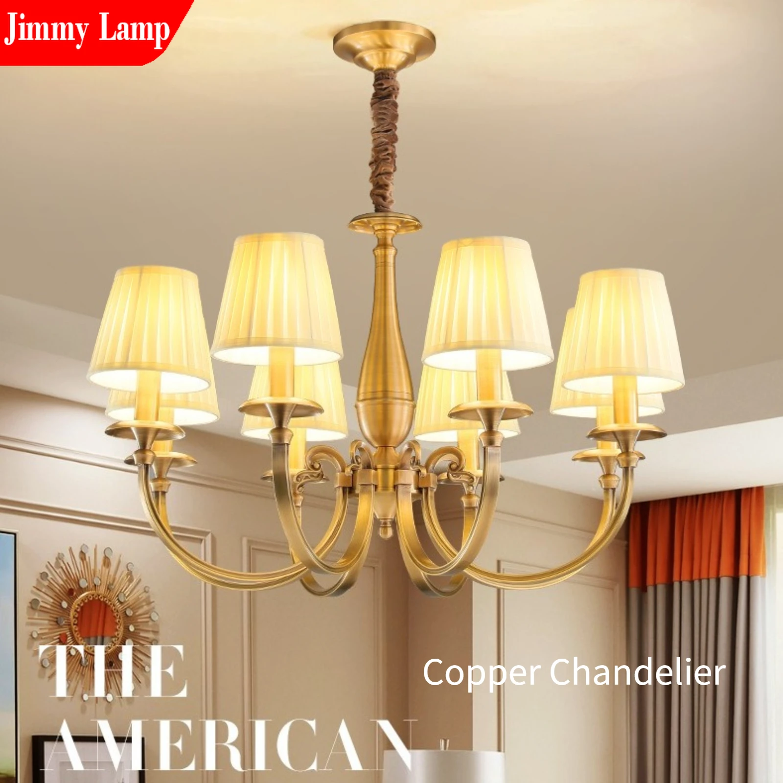 Американская роскошная ретро люстра из медной ткани для гостиной, столовой, спальни, виллы, подвесной светильник, украшение для помещения
Американская роскошная ретро люстра из медной ткани для гостиной, столовой, спальни, виллы, подвесной светильник, украшение для помещения