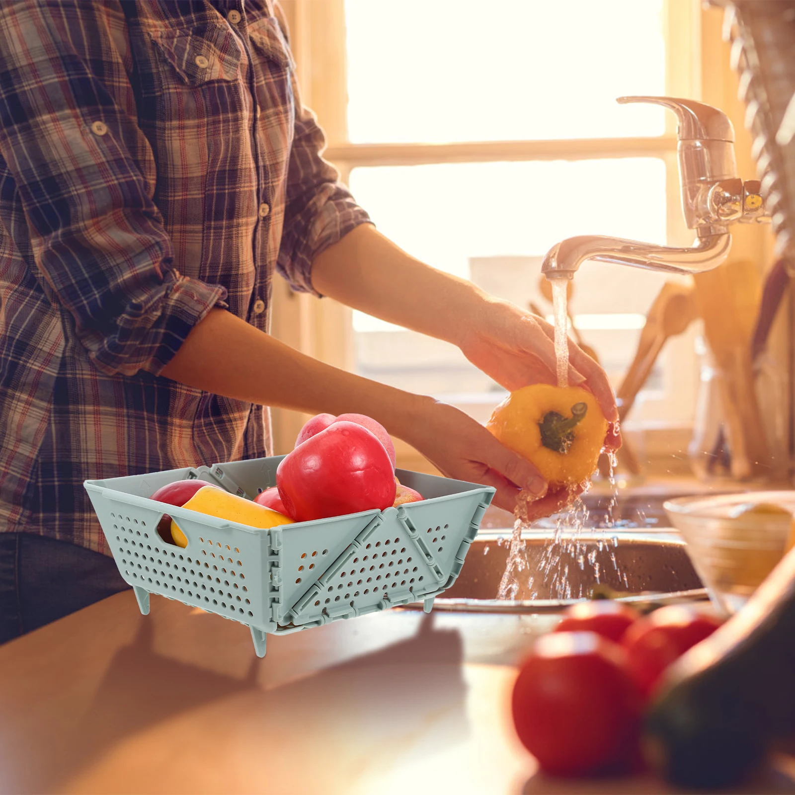 Multipurpose Portable Fruit Basket Collapsible Dish Basin Drain for Kitchen Sink Food Olive Green
Multipurpose Portable Fruit Basket Collapsible Dish Basin Drain for Kitchen Sink Food Olive Green