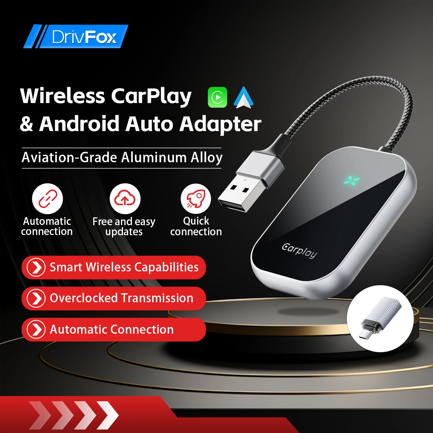 Carplay&Android Auto Wireless Adapter Car play Adaptor IOS Android Auto Wireless Carplay Adapter for Apple iPhone Android
Carplay&Android Auto Wireless Adapter Car play Adaptor IOS Android Auto Wireless Carplay Adapter for Apple iPhone Android