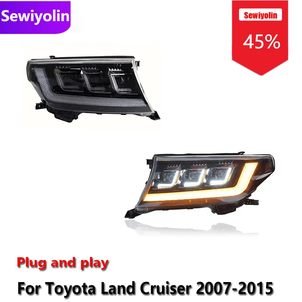 Car DRL LED Headlight Assemblies For Toyota Land Cruiser 2007-2015 Fog DRL Brake Turn Signal Lamp Plug And Play
Car DRL LED Headlight Assemblies For Toyota Land Cruiser 2007-2015 Fog DRL Brake Turn Signal Lamp Plug And Play