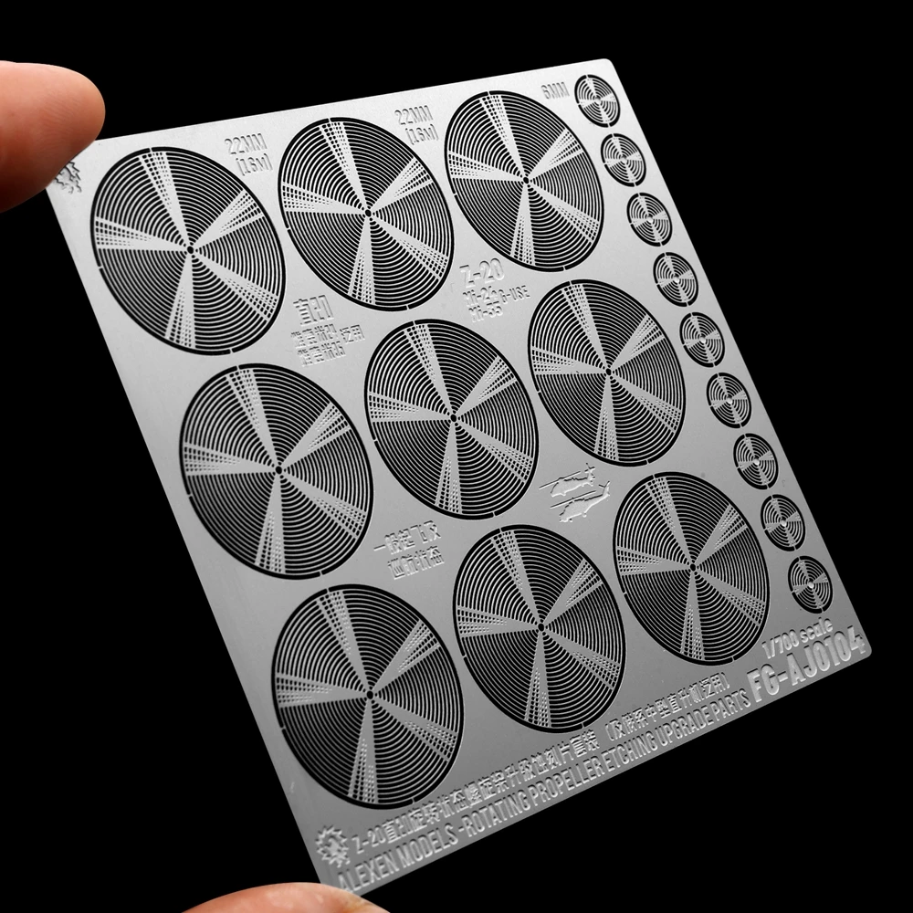 for Z20/Mi24/Mi35 Rotating Propeller Photoetch Metallic Details Up Etch Sheet For 1:700 Scale Etching Craft Upgrade Part
for Z20/Mi24/Mi35 Rotating Propeller Photoetch Metallic Details Up Etch Sheet For 1:700 Scale Etching Craft Upgrade Part