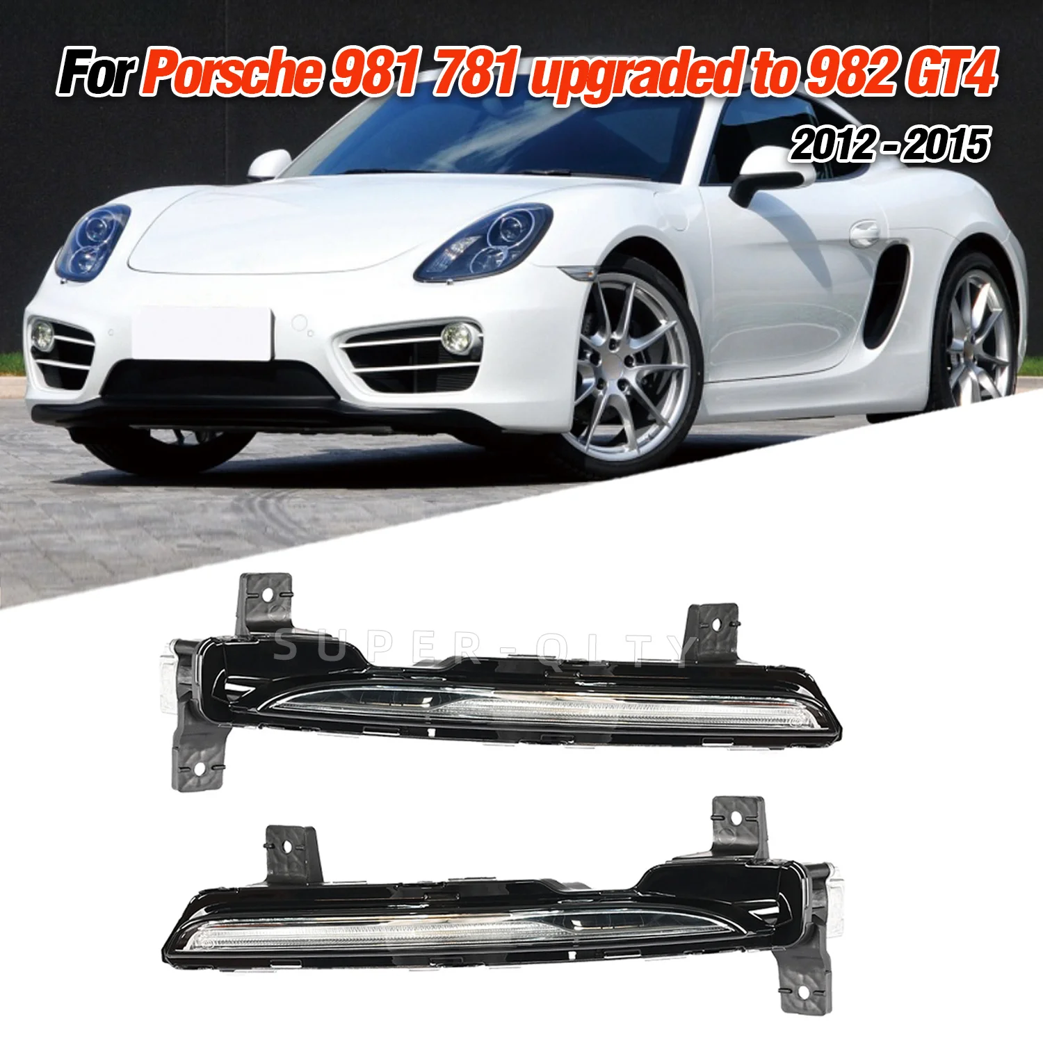For Porsche 2012-2014 cayman s 981 upgrade 982 Front Bumper Daytime Running Lights Led Lights 982953041D 982953042D
For Porsche 2012-2014 cayman s 981 upgrade 982 Front Bumper Daytime Running Lights Led Lights 982953041D 982953042D