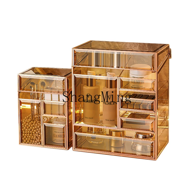 CL high-end exquisite cosmetics storage box desktop light luxury glass large-capacity skin care product storage rack
CL high-end exquisite cosmetics storage box desktop light luxury glass large-capacity skin care product storage rack