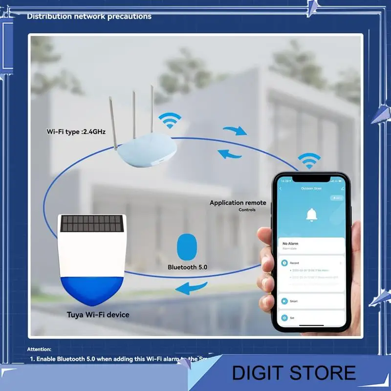 DIGIT-Sound And Light Siren Alarm Solar Outdoor IPX5 With Rechargeable Battery Solar Smart Sound And Light Sensor
DIGIT-Sound And Light Siren Alarm Solar Outdoor IPX5 With Rechargeable Battery Solar Smart Sound And Light Sensor