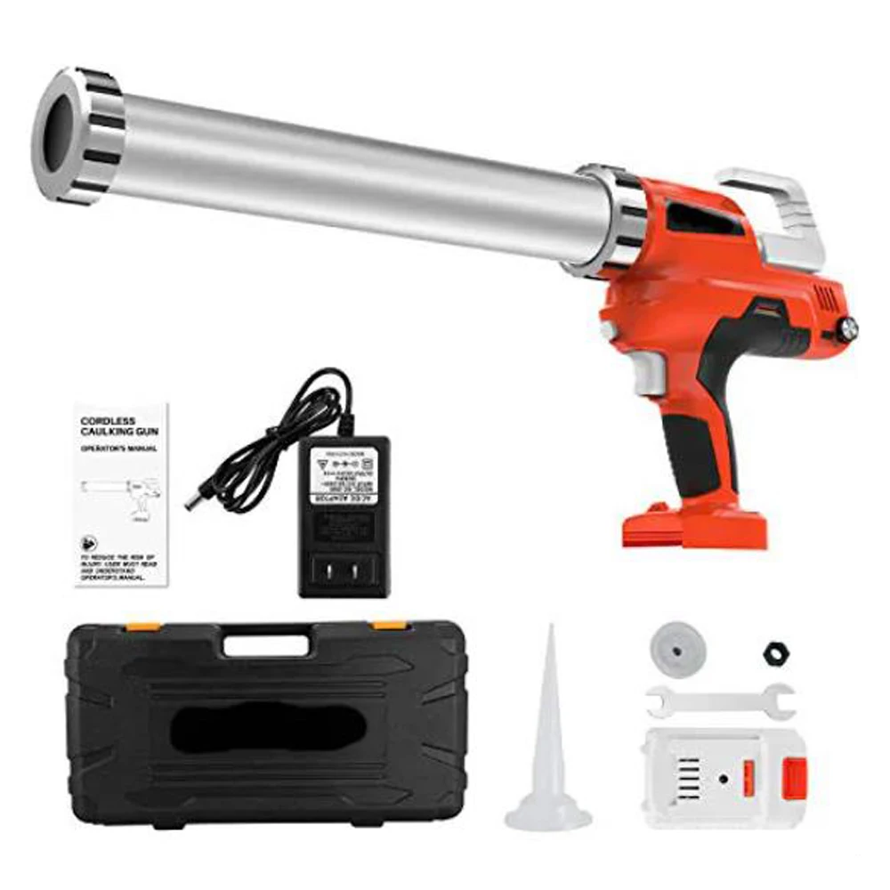 300ml-600ml Electric Cartridge and Sausage Sealant Caulk Gun 20V Battery Caulking Gun with 2pcs Lithium Batteries
300ml-600ml Electric Cartridge and Sausage Sealant Caulk Gun 20V Battery Caulking Gun with 2pcs Lithium Batteries