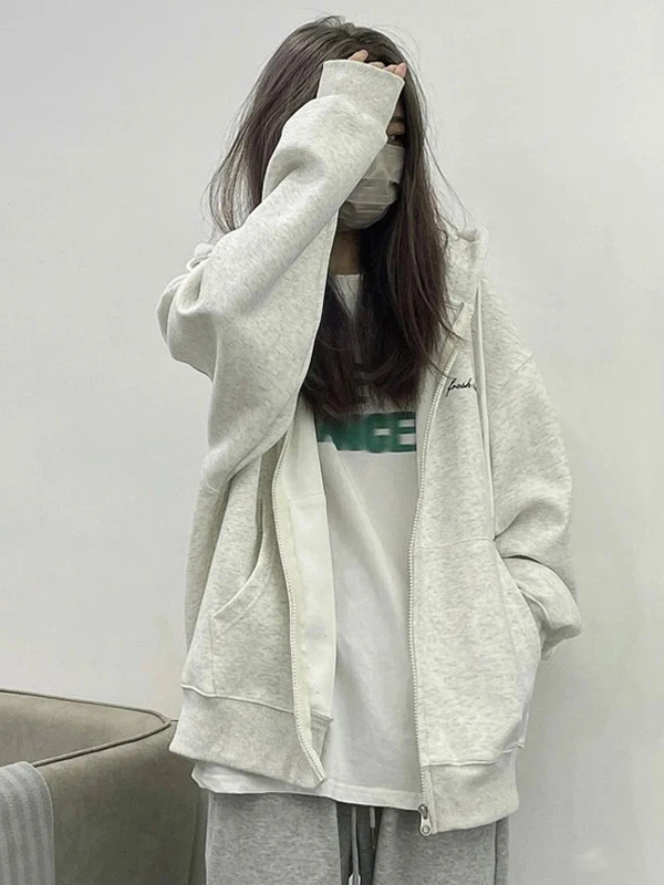 American Style Retro High Street Hoodie Women's Spring Autumn Thin Outerwear Lazy Style Open Cardigan Top Polyester Spandex
American Style Retro High Street Hoodie Women's Spring Autumn Thin Outerwear Lazy Style Open Cardigan Top Polyester Spandex