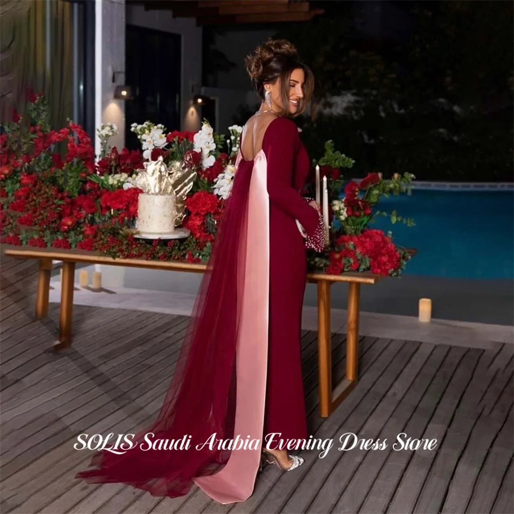 SOLIS Burgundy and Pink Prom Dresses Off the Shoulder Gala Dresses Straight Saudi Arabic Flowers Evening Party Gown Customized
SOLIS Burgundy and Pink Prom Dresses Off the Shoulder Gala Dresses Straight Saudi Arabic Flowers Evening Party Gown Customized