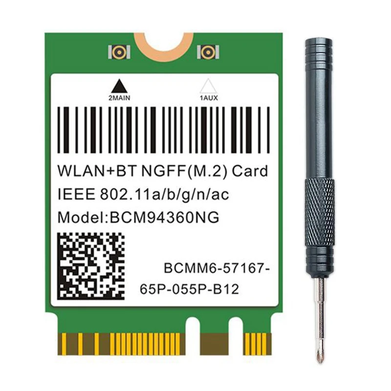 Двухдиапазонная Wi-Fi карта 1200 Мбит/с BCM94360NG для MacOS Hackintosh 802.11Ac Bluetooth 4.0, беспроводной адаптер, сетевая Lan Карта
Двухдиапазонная Wi-Fi карта 1200 Мбит/с BCM94360NG для MacOS Hackintosh 802.11Ac Bluetooth 4.0, беспроводной адаптер, сетевая Lan Карта