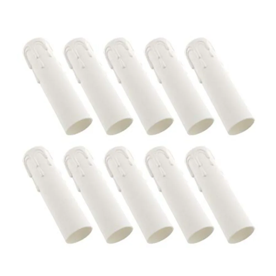 12pcs E12 Candelabra Base White E12 Candle Socket Covers with Realistic Wax Beads 1 Inch Diameter 4 Inches Length
12pcs E12 Candelabra Base White E12 Candle Socket Covers with Realistic Wax Beads 1 Inch Diameter 4 Inches Length