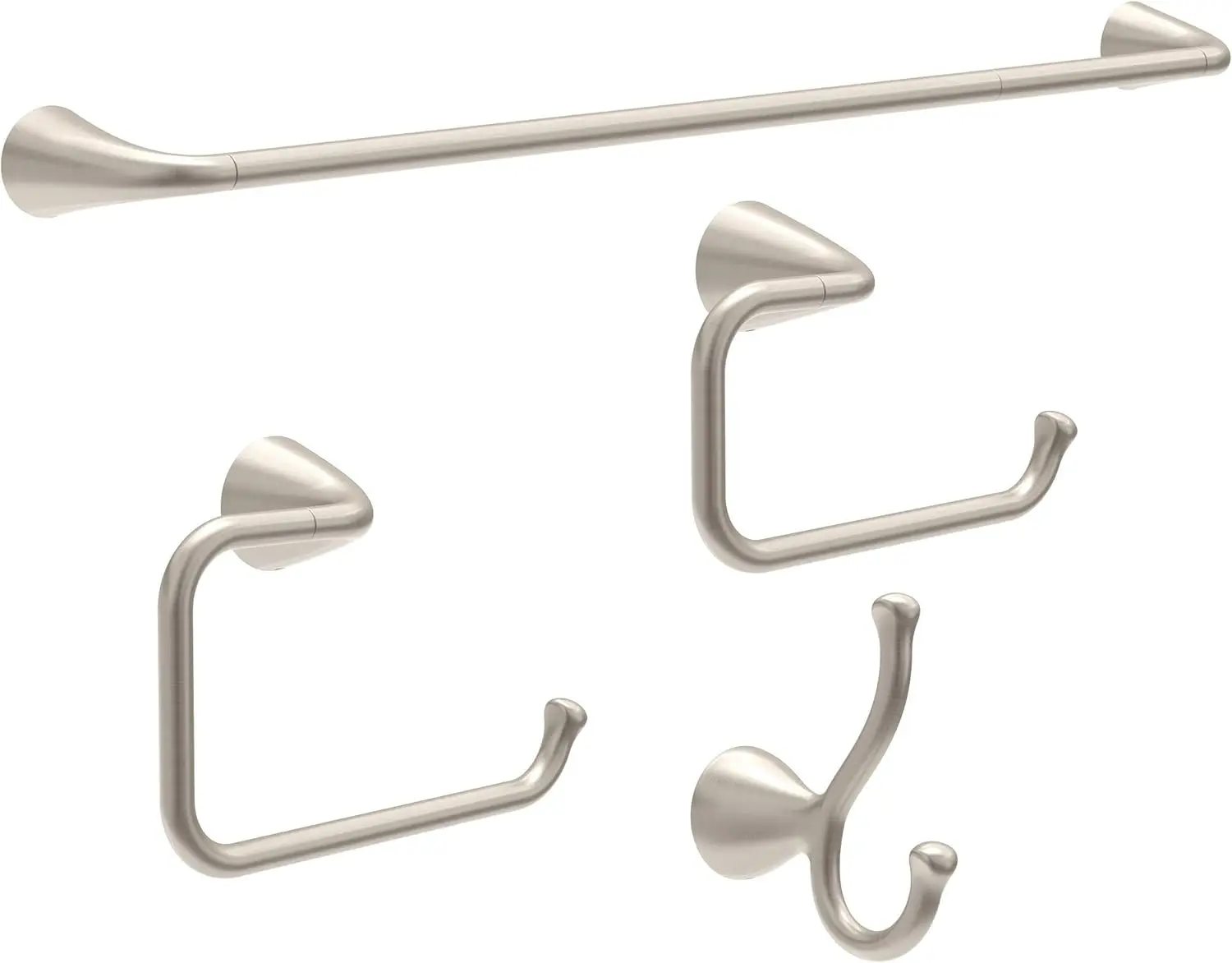 4-Piece Bath Hardware Set with 18-in Towel Bar & 6-in Extender, Brushed Nickel
4-Piece Bath Hardware Set with 18-in Towel Bar & 6-in Extender, Brushed Nickel