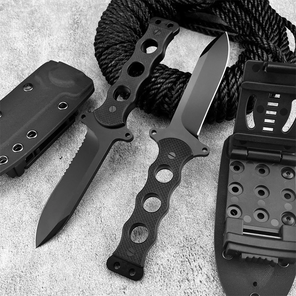 Тактический нож с фиксированным лезвием, боевой нож для выживания в дикой природе, черная ручка G10 с ножнами, охотничий нож для самообороны, армейский нож
Тактический нож с фиксированным лезвием, боевой нож для выживания в дикой природе, черная ручка G10 с ножнами, охотничий нож для самообороны, армейский нож