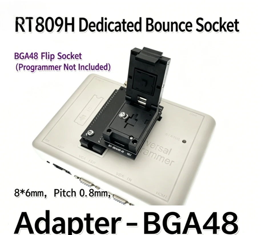 BGA48 package set-top box commonly used MX29GL640 S29GL064N and other models NOR offline read and write socket
BGA48 package set-top box commonly used MX29GL640 S29GL064N and other models NOR offline read and write socket