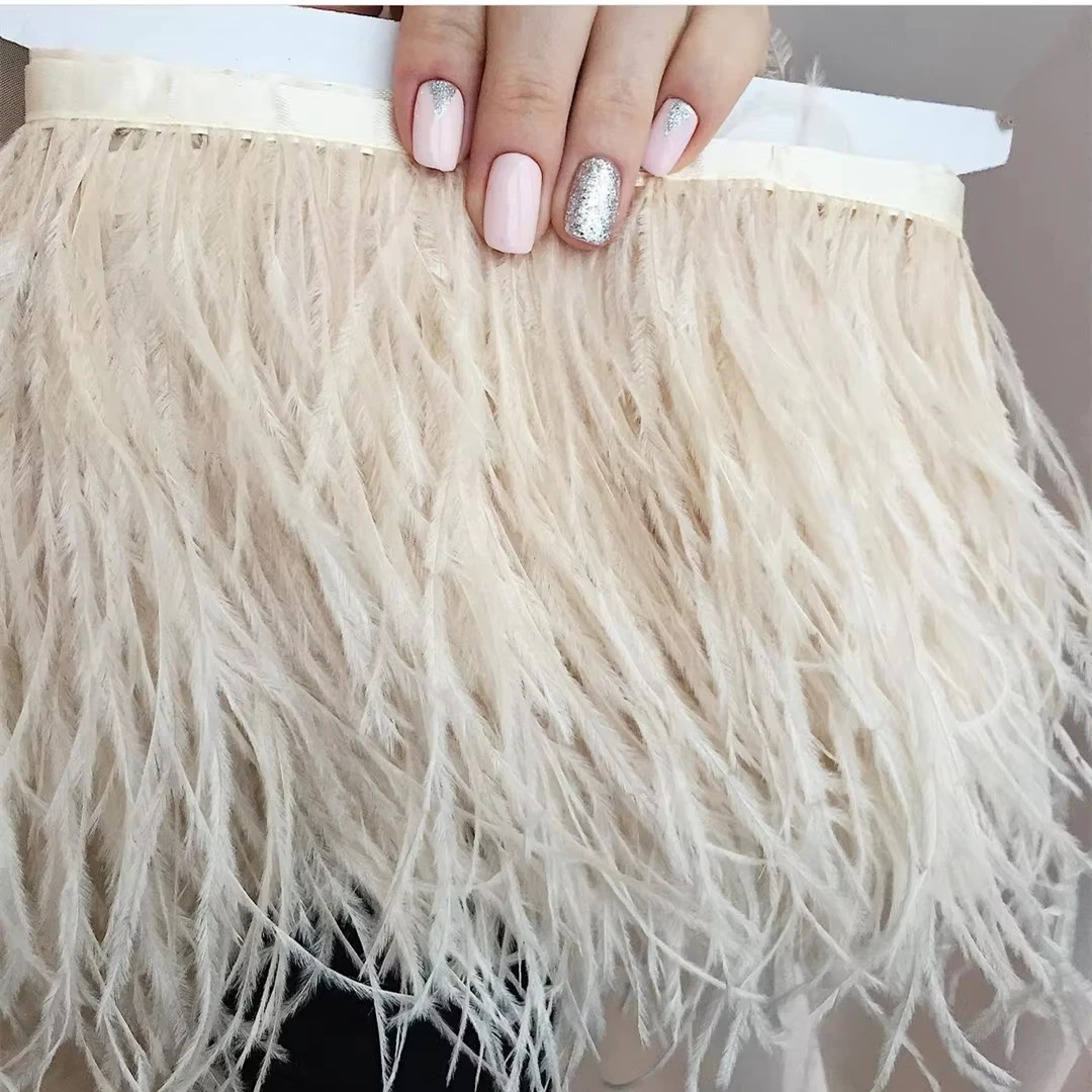 1M Ostrich Feathers Trim High Quality 8-10cm Feather Ribbon Fringe DIY Sewing Dress Clothes Decorations
1M Ostrich Feathers Trim High Quality 8-10cm Feather Ribbon Fringe DIY Sewing Dress Clothes Decorations