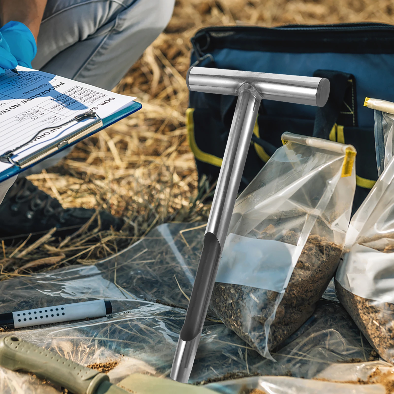 Soil Sampler Stainless Steel T Handle Sampling Tool Soil Sampler Tool Durable Garden Lawn Kit Collection 
Soil Sampler Stainless Steel T Handle Sampling Tool Soil Sampler Tool Durable Garden Lawn Kit Collection