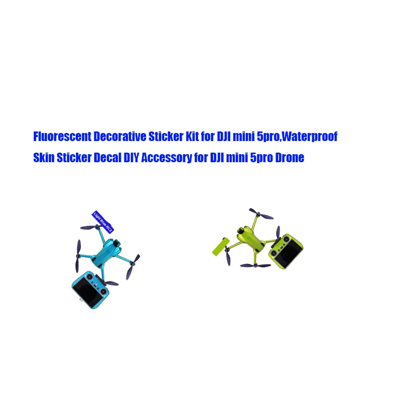 Fluorescent Decorative Sticker Kit for DJI mini 5pro,Waterproof Skin Sticker Decal DIY Accessory for DJI mini 5pro Drone
Fluorescent Decorative Sticker Kit for DJI mini 5pro,Waterproof Skin Sticker Decal DIY Accessory for DJI mini 5pro Drone