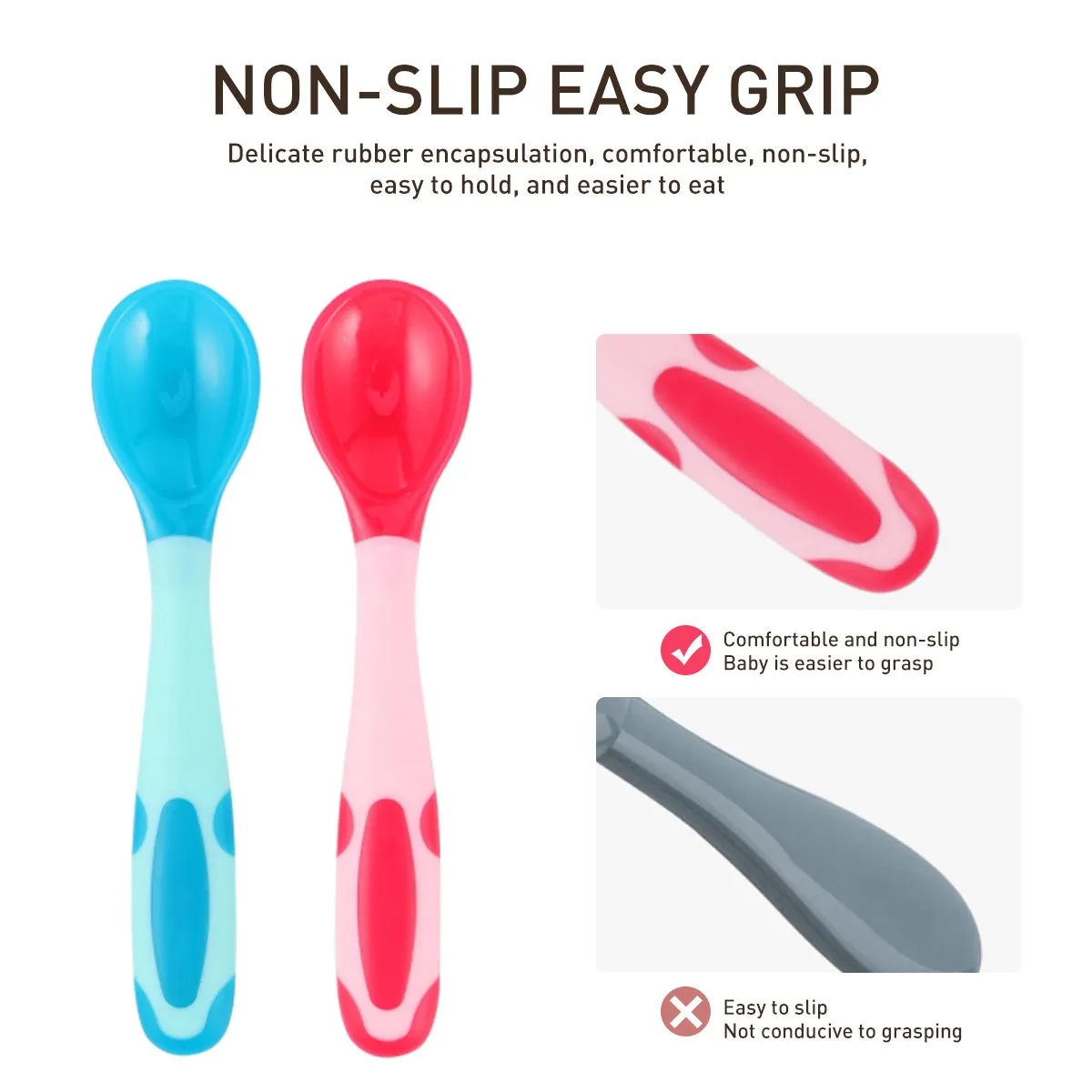 2Sets Baby Feeding Spoon Fork Training Tableware Bendable Soft Handle Non Slip Learning Utensils High Temperature Resistant
2Sets Baby Feeding Spoon Fork Training Tableware Bendable Soft Handle Non Slip Learning Utensils High Temperature Resistant
