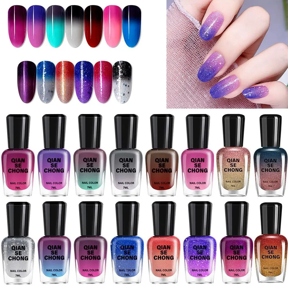 Water-based Fast Drying Gradient Nail Varnish Changing Thermal Temperature Control Nail Oil Temperature Changing Nail Polish
Water-based Fast Drying Gradient Nail Varnish Changing Thermal Temperature Control Nail Oil Temperature Changing Nail Polish