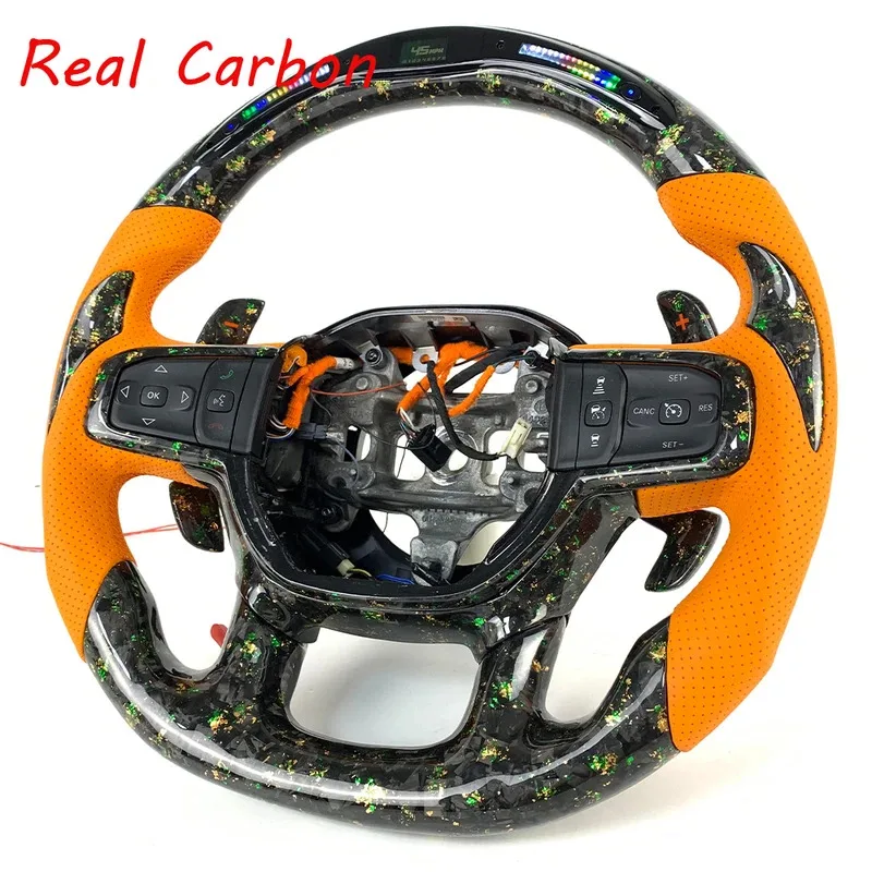 For Dodge Ram Customized LED Forged Carbon Fiber Steering Wheel (With Shift Paddle, Interior Accessory)
For Dodge Ram Customized LED Forged Carbon Fiber Steering Wheel (With Shift Paddle, Interior Accessory)