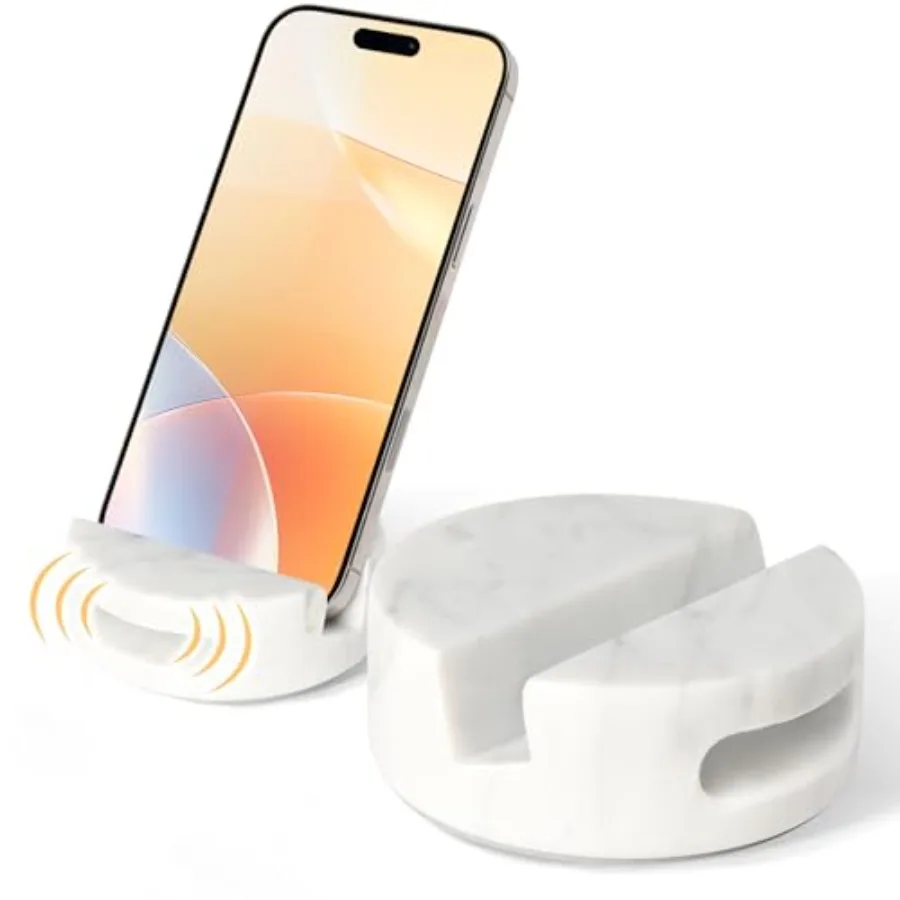 Elegant and Versatile White Marble Phone Stand with Sound Amplified Output iPhone Phone Holder Function for Office Desk, Kitche
Elegant and Versatile White Marble Phone Stand with Sound Amplified Output iPhone Phone Holder Function for Office Desk, Kitche