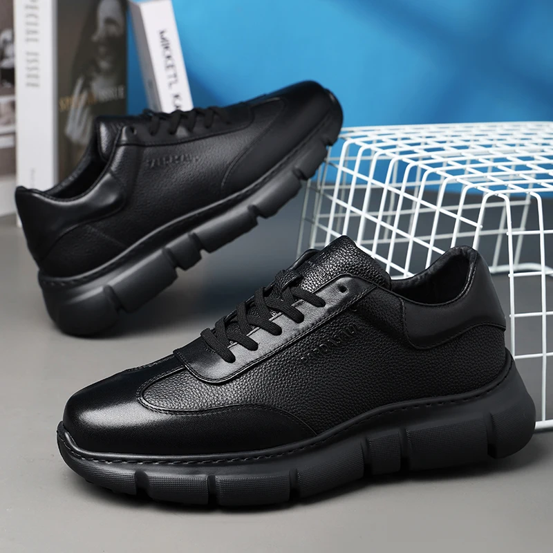 Men's new autumn and winter fashion thick soled height increasing casual leather shoes 241119
Men's new autumn and winter fashion thick soled height increasing casual leather shoes 241119