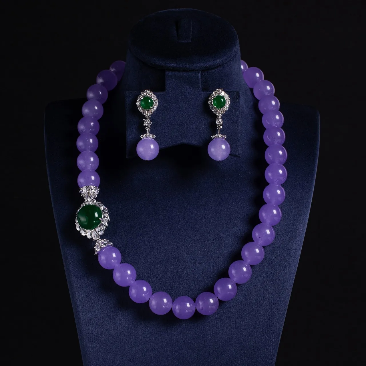 New Purple Onyx Premium Gorgeous Feeling Women's Jewellery Zirconia Necklace Earrings Set Party Prom Wedding Summer Gift M-368
New Purple Onyx Premium Gorgeous Feeling Women's Jewellery Zirconia Necklace Earrings Set Party Prom Wedding Summer Gift M-368