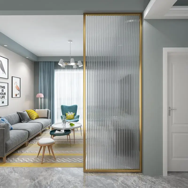 Light luxury wrought iron stainless steel Changhong glass screen partition entrance entrance
Light luxury wrought iron stainless steel Changhong glass screen partition entrance entrance