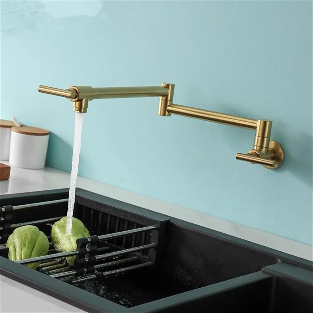 Tuqiu Rose Gold Pot Filler Tap Wall Mounted Foldable Kitchen Faucet Single Cold Sink Tap Rotate Folding Spout Chrome Gold Brass
Tuqiu Rose Gold Pot Filler Tap Wall Mounted Foldable Kitchen Faucet Single Cold Sink Tap Rotate Folding Spout Chrome Gold Brass