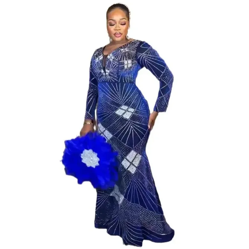 African Wedding Party Dresses for Women Spring African Long Sleeve V-neck Long Maxi Dress GownsSequin Dashiki Africa Clothing
African Wedding Party Dresses for Women Spring African Long Sleeve V-neck Long Maxi Dress GownsSequin Dashiki Africa Clothing