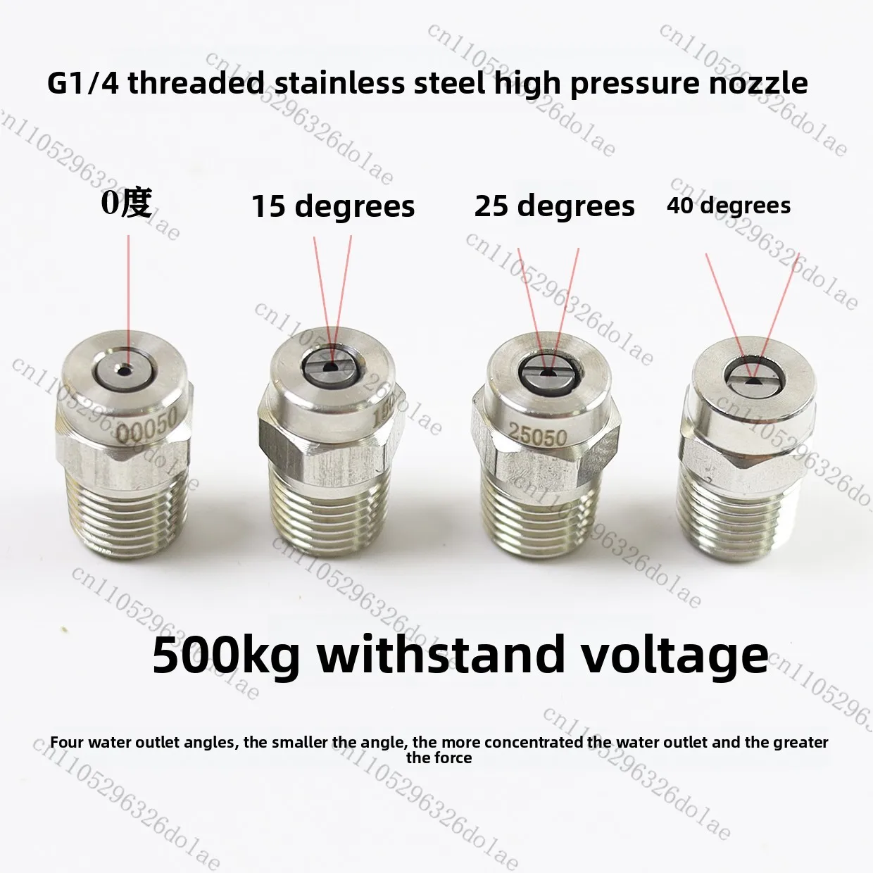 Насадка 2-точечная внешняя резьба Нержавеющая сталь Веерообразная распылительная головка высокого давления Резьба 1/4 030 Тип 035
Насадка 2-точечная внешняя резьба Нержавеющая сталь Веерообразная распылительная головка высокого давления Резьба 1/4 030 Тип 035