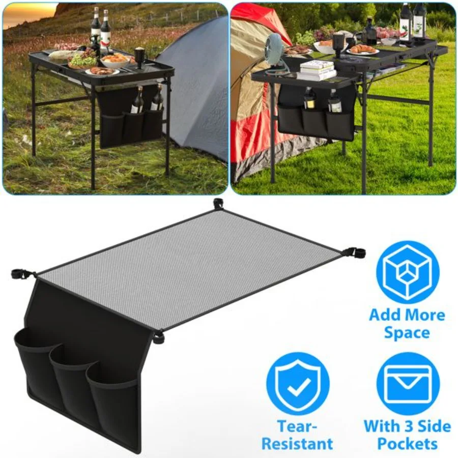 Hanging Storage Net for 35.43x23.62 Camping Table Under Table Folding Net Bag TearResistant with 3 Side Pockets 4 Corner Clips
Hanging Storage Net for 35.43x23.62 Camping Table Under Table Folding Net Bag TearResistant with 3 Side Pockets 4 Corner Clips