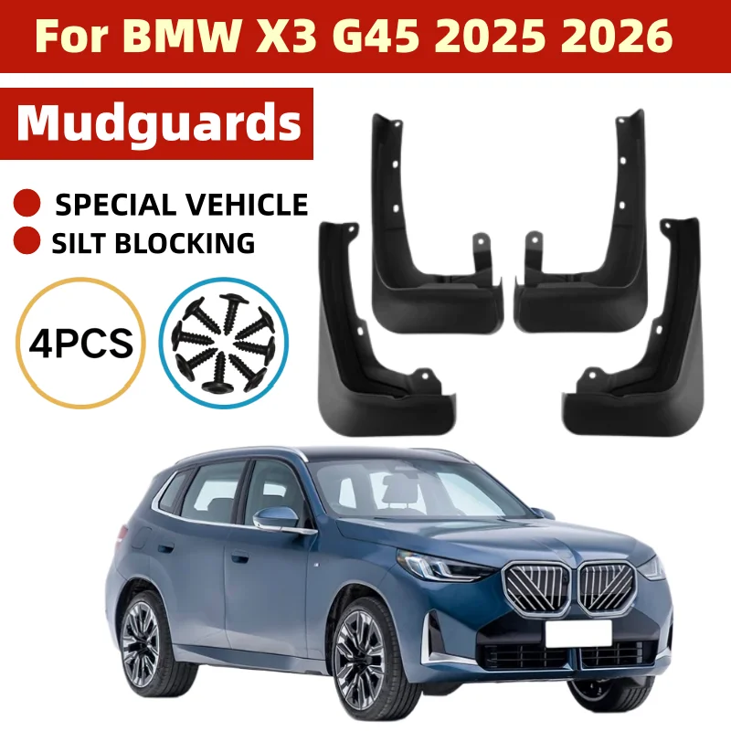 Mudguard For BMW X3 G45 2025 2026 Mudflaps Fender Splash Guard Mud Flaps Wheel Protector Car Accessories
Mudguard For BMW X3 G45 2025 2026 Mudflaps Fender Splash Guard Mud Flaps Wheel Protector Car Accessories