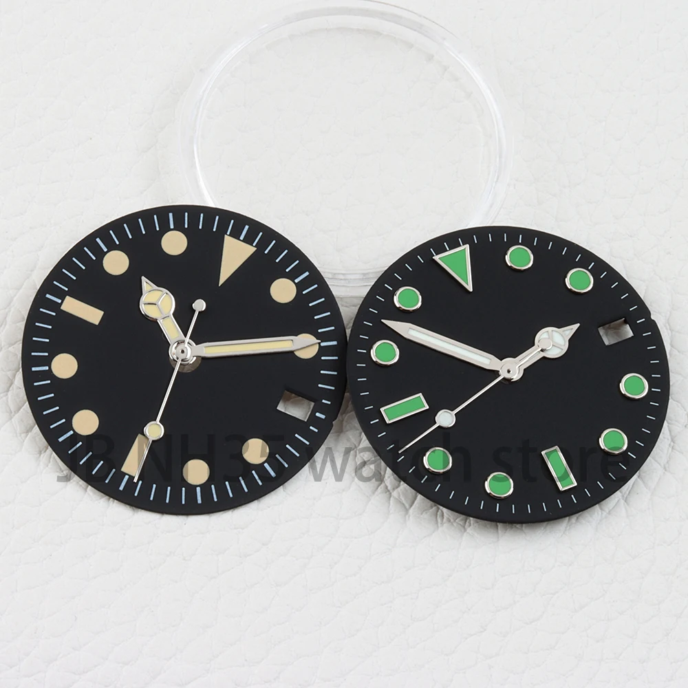 28.5mm Dial NH35 Watch Dial Hands Green Luminous With Date Window for Vintage NH34 NH35 NH36 Movement Watch Mod Parts
28.5mm Dial NH35 Watch Dial Hands Green Luminous With Date Window for Vintage NH34 NH35 NH36 Movement Watch Mod Parts
