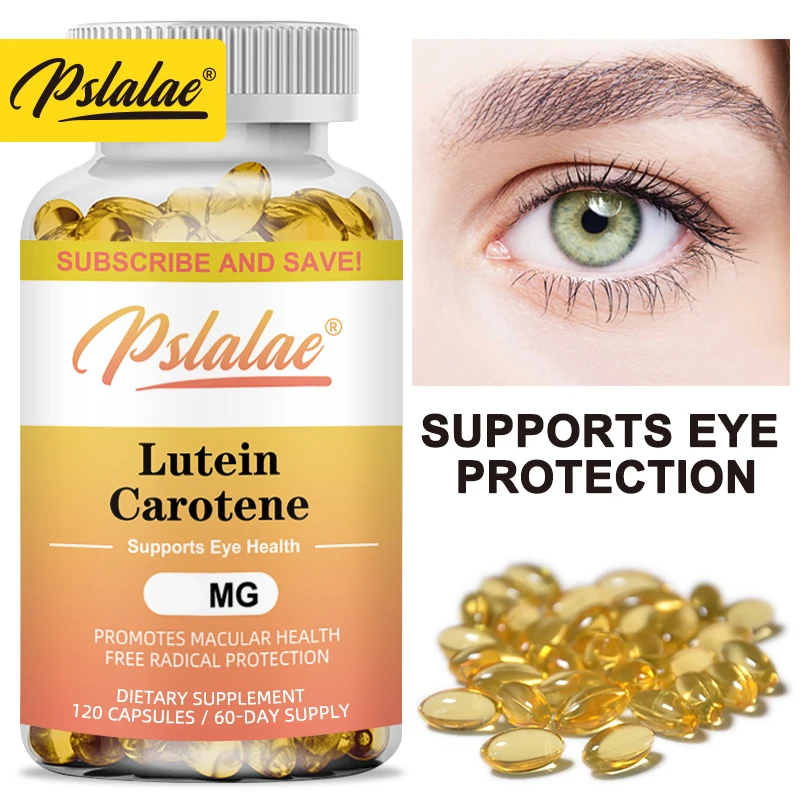 Lutein - with Zeaxanthin - for Blue Light Protection Macular Health & Relieves Fatigue & Eye Vision Health - 120 Capsules
Lutein - with Zeaxanthin - for Blue Light Protection Macular Health & Relieves Fatigue & Eye Vision Health - 120 Capsules
