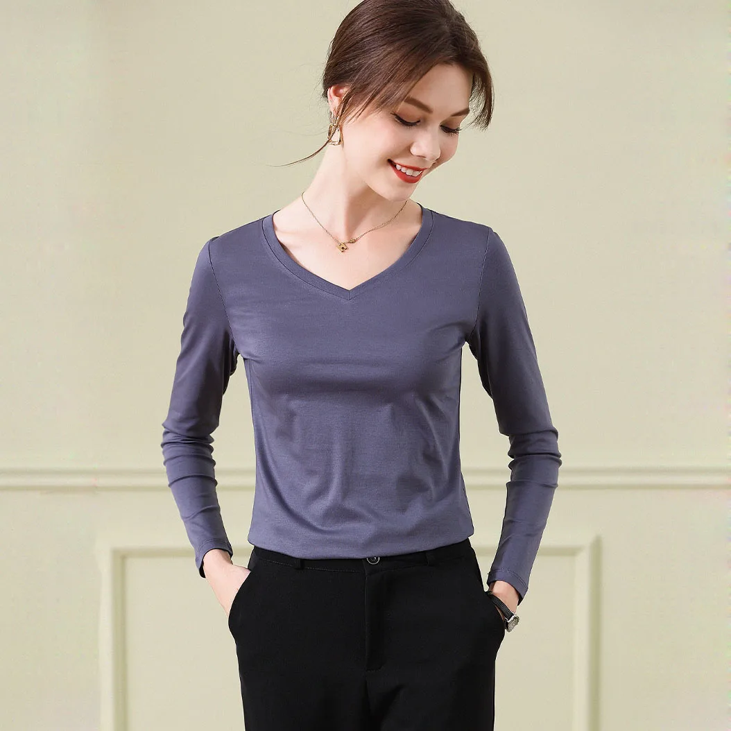 2023 Autumn T shirts Women Long Sleeve Skinny Basic T shirts y2k Casual Knitted Pullovers Female Bottoming Jumpers Stretch Tops
2023 Autumn T shirts Women Long Sleeve Skinny Basic T shirts y2k Casual Knitted Pullovers Female Bottoming Jumpers Stretch Tops