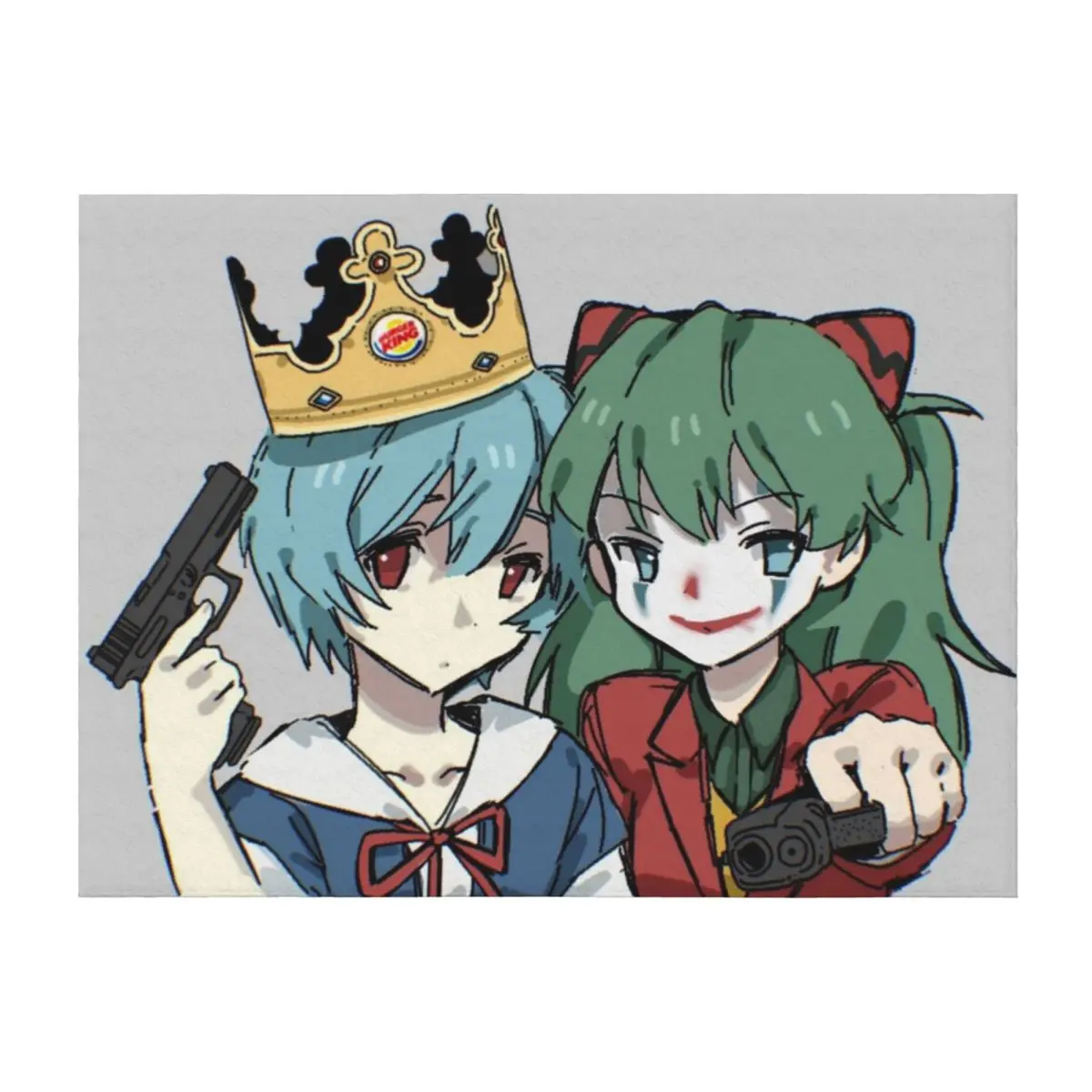 Rei and Asuka Joker and Crown Throw Blanket Multi-Purpose Thins Flannel Fabric Summer Beddings Blankets
Rei and Asuka Joker and Crown Throw Blanket Multi-Purpose Thins Flannel Fabric Summer Beddings Blankets