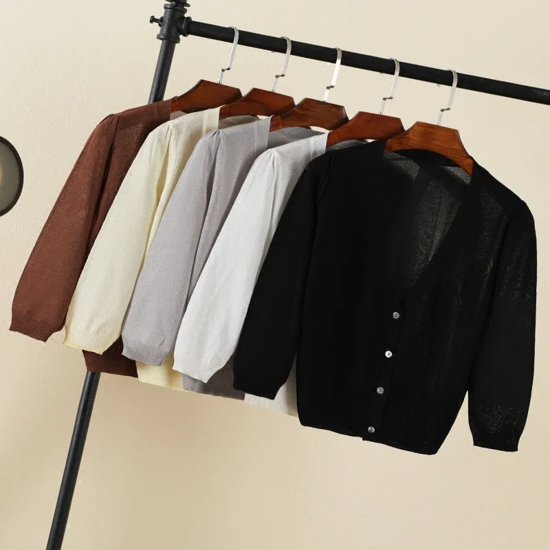 Летний кардиган, женский вязаный крючком топ, верхняя одежда с длинными рукавами, болеро, женские вязаные женские свитера, женская одежда с v-образным вырезом, укороченная тонкая
Летний кардиган, женский вязаный крючком топ, верхняя одежда с длинными рукавами, болеро, женские вязаные женские свитера, женская одежда с v-образным вырезом, укороченная тонкая