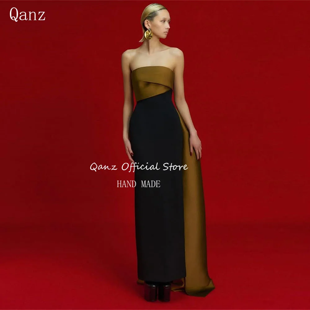 Qanz Dubai Evening Dresses Strapless Vintage Satin Mermaid Party Dresses Woman 2025 Formal Occasion Gown Women Customized
Qanz Dubai Evening Dresses Strapless Vintage Satin Mermaid Party Dresses Woman 2025 Formal Occasion Gown Women Customized