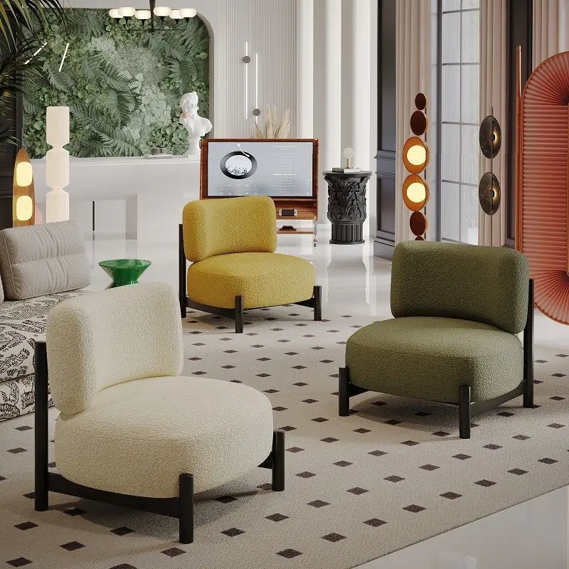 Cream antique single sofa lamb wool wrought iron leisure chair beauty salon reception room B & B ins style bedroom
Cream antique single sofa lamb wool wrought iron leisure chair beauty salon reception room B & B ins style bedroom