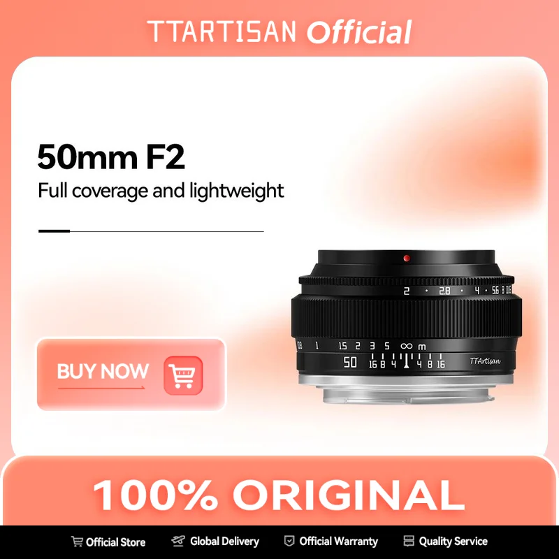 TTArtisan 50mm F2 Prime Lens for Sony E Mount Fujifilm XF Canon M Leica L Nikon Z Panasonic Olympus M43 Camera Lens
TTArtisan 50mm F2 Prime Lens for Sony E Mount Fujifilm XF Canon M Leica L Nikon Z Panasonic Olympus M43 Camera Lens