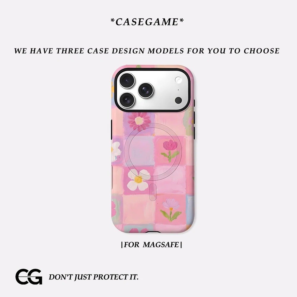 Casegame Matte Bumper for Magsafe Case for IPhone 17 16 15 14 Plus 13 Pro Max Shockproof Hard PC Pastel Checker Floral Cover
Casegame Matte Bumper for Magsafe Case for IPhone 17 16 15 14 Plus 13 Pro Max Shockproof Hard PC Pastel Checker Floral Cover