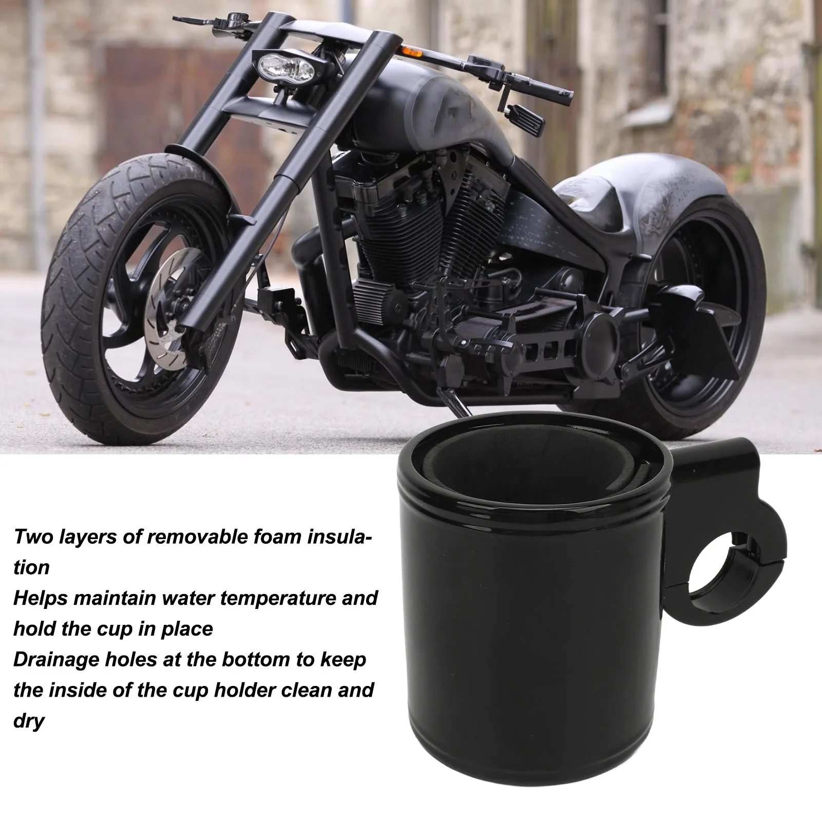 Motorcycle Handlebar Cup Holder Handlebar Mount Motorcycle Handlebar Cup Holder Smooth 2 Layers for 7/8in To 1 1/4in Handlebars
Motorcycle Handlebar Cup Holder Handlebar Mount Motorcycle Handlebar Cup Holder Smooth 2 Layers for 7/8in To 1 1/4in Handlebars