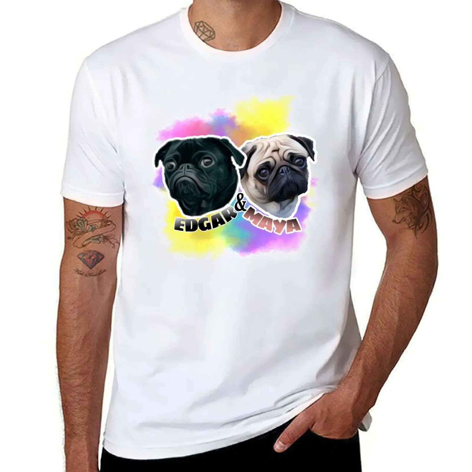 Edgar & Maya PewDiePie Pugs T-Shirt t shirt men 100% cotton luxury brand cotton t shirts high quality T-Shirt
Edgar & Maya PewDiePie Pugs T-Shirt t shirt men 100% cotton luxury brand cotton t shirts high quality T-Shirt