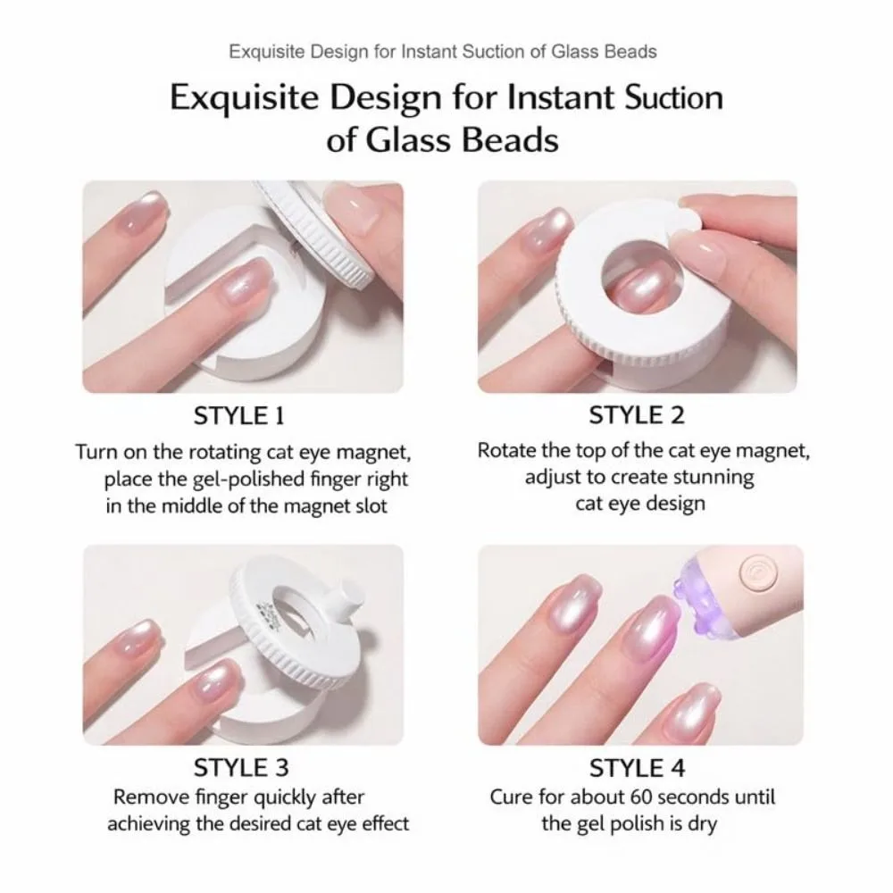 Reusable Rotating Cat Eye Magnet Wide Light Glass Bead Effect Uniform Magnetic Force Cat Eye Nail Magnet Anti-dirt Anti-slip
Reusable Rotating Cat Eye Magnet Wide Light Glass Bead Effect Uniform Magnetic Force Cat Eye Nail Magnet Anti-dirt Anti-slip